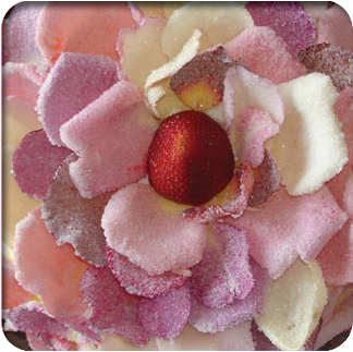 Pastel de Petalo de Rosa